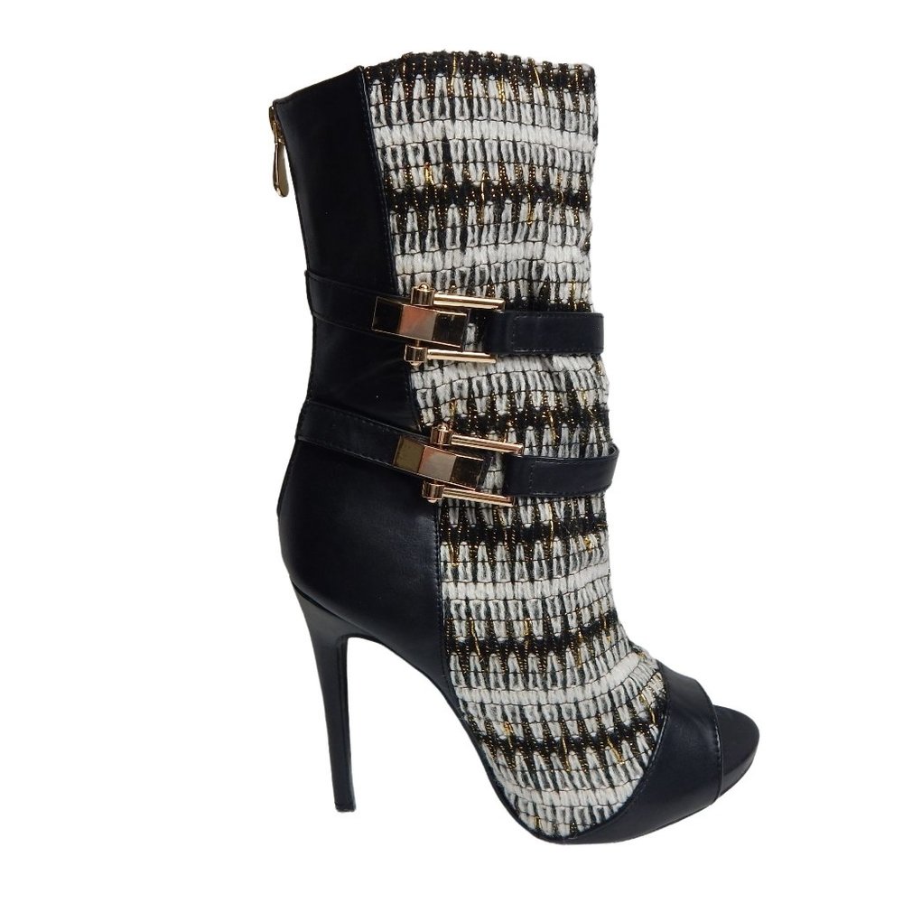 Athena Avery Womens Size 8 Peep Toe Stiletto Mid calf Booties